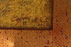 Joker, objetos encontrados y pintura al óleo sobre lienzo y madera de Mihail Sorin