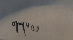 Cabeza, peinture à l'huile de Rodolfo Opazo Bernales