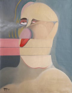 Cabeza, Pittura a olio di Rodolfo Opazo Bernales