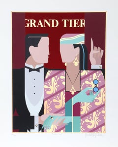 Retro Grand Tier, Art Deco Screenprint by Giancarlo Impiglia