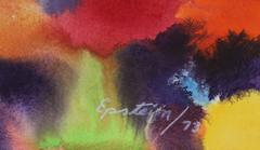 Max Epstein, Signed Abstract Watercolor Painting on Paper, 1973