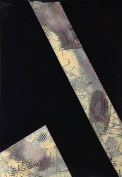 Jim Jacobs, "Olo Canyon, " Enamel with Etching in Pressed Wood, 1982
