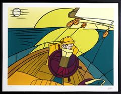 Valerio Adami, "Sailor, " Serigraph, circa 1980