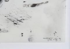 Senza titolo 40, pittura astratta a tecnica mista su Vellum sintetico di John Millei