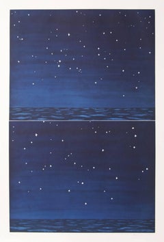 Richard Bosman, "Night Sky, " Aquatint Etching, 1990