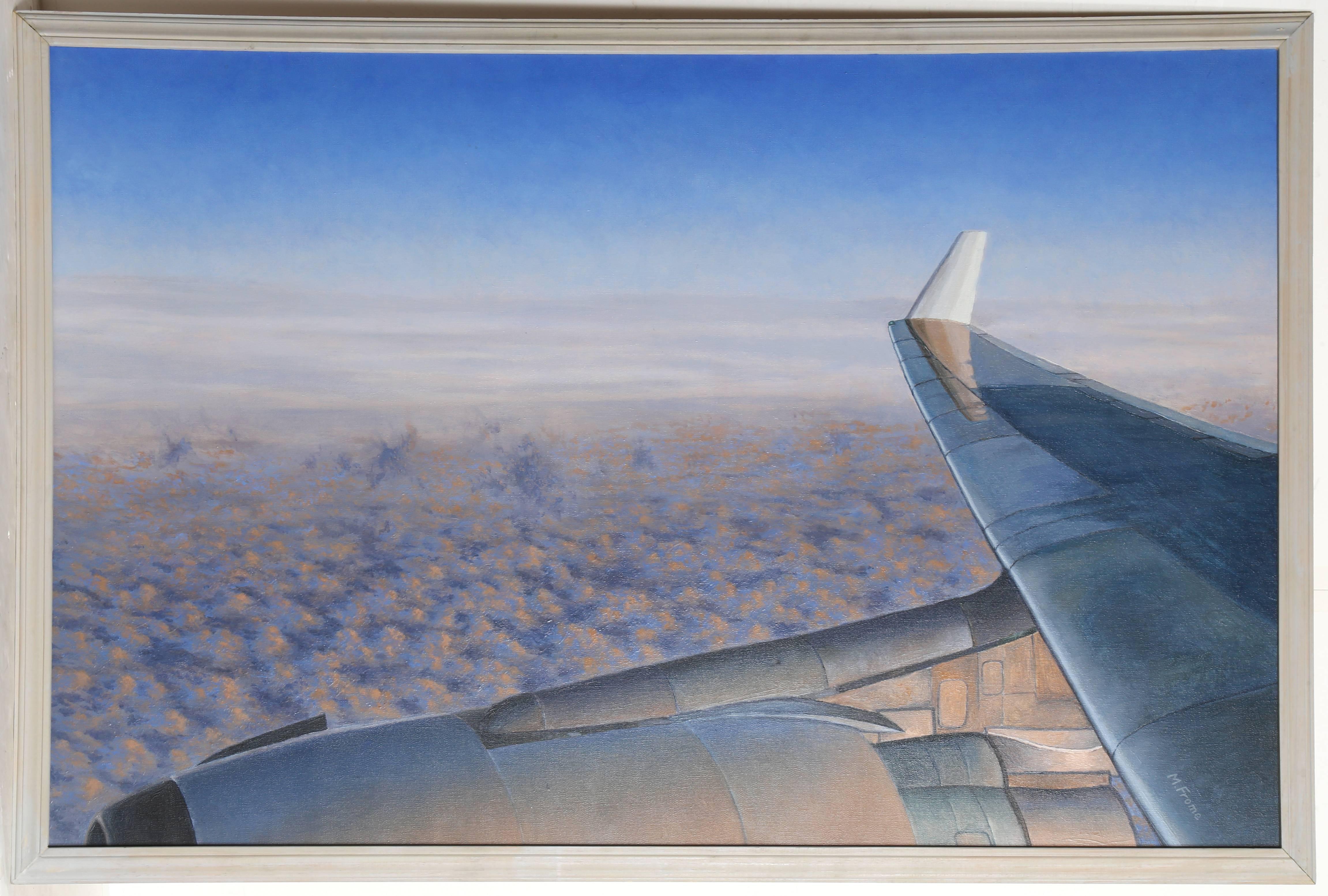 Mickey Frome, "Westbound Across the Early Morning Sky, " Oil on Canvas, 2003