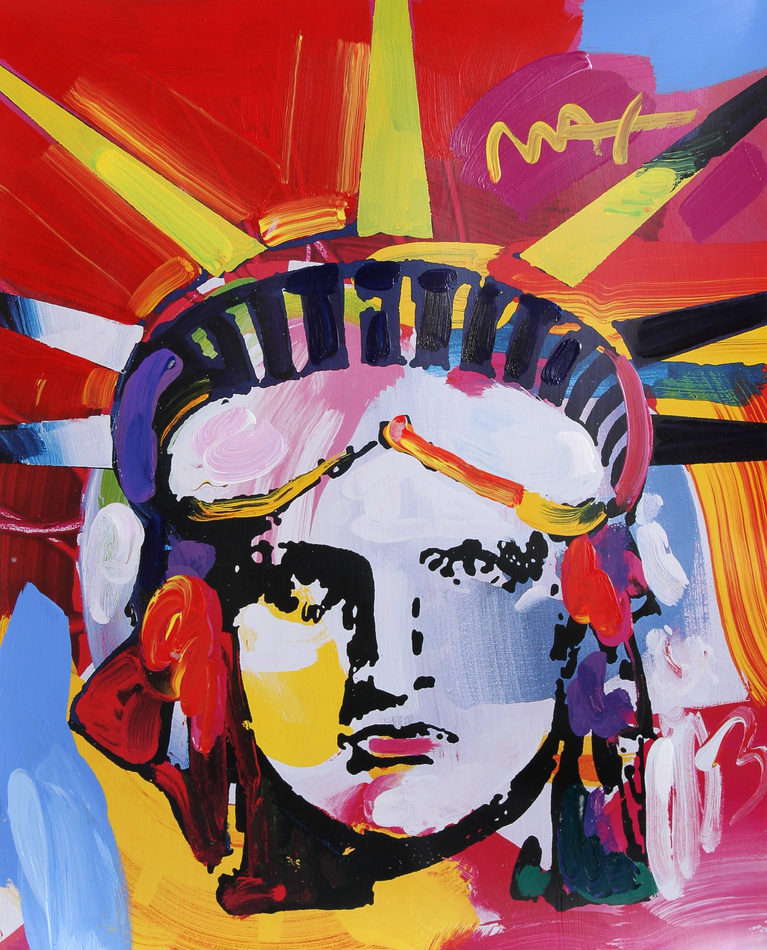 Peter Max Portrait Painting - Delta (Statue of Liberty)