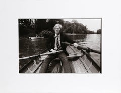 Vintage Christopher Makos, "Andy Warhol in Rowboat, France, " Silver Gelatin Print, 1981
