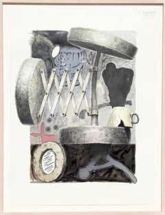 Vintage Edward Henderson, "Untitled 1, " Mixed Media Painting on Paper, 1991