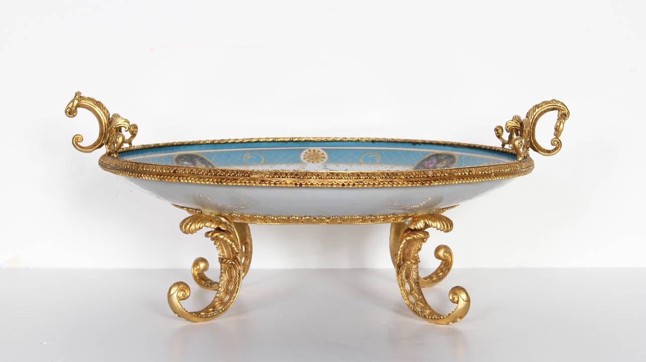 Service Plate (Blue) - Rococo Sculpture by Unknown