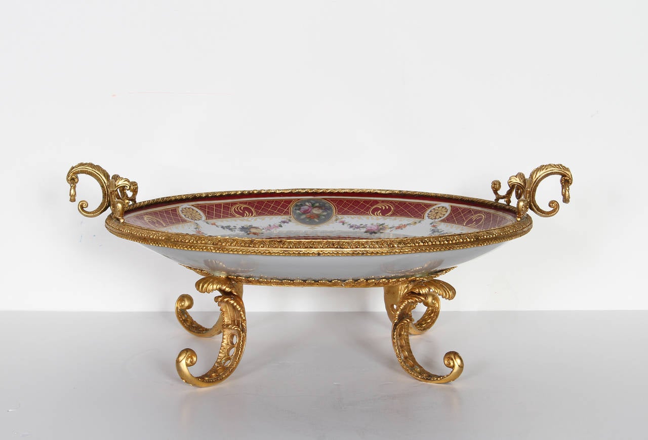 Service Plate (Red) - Rococo Sculpture by Unknown