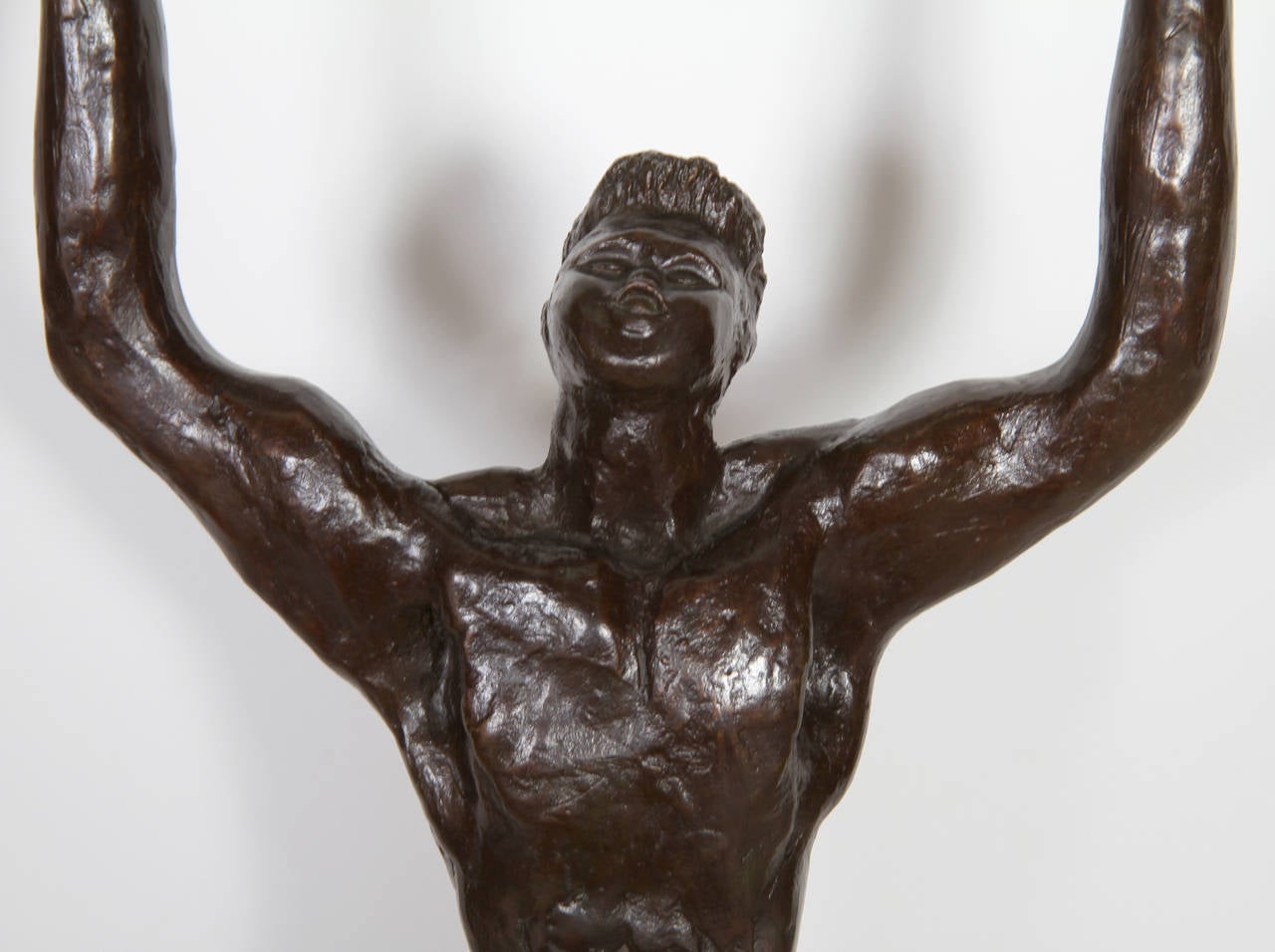 Artist: Jesse Richardson, American
Title: Muhammad Ali, The Champ
Year: circa 1970
Medium: Bronze Sculpture, Signature and number inscribed
Edition: 4/40
Size: 30 in. x 8 in. x 3 in. (76.2 cm x 20.32 cm x 7.62 cm)