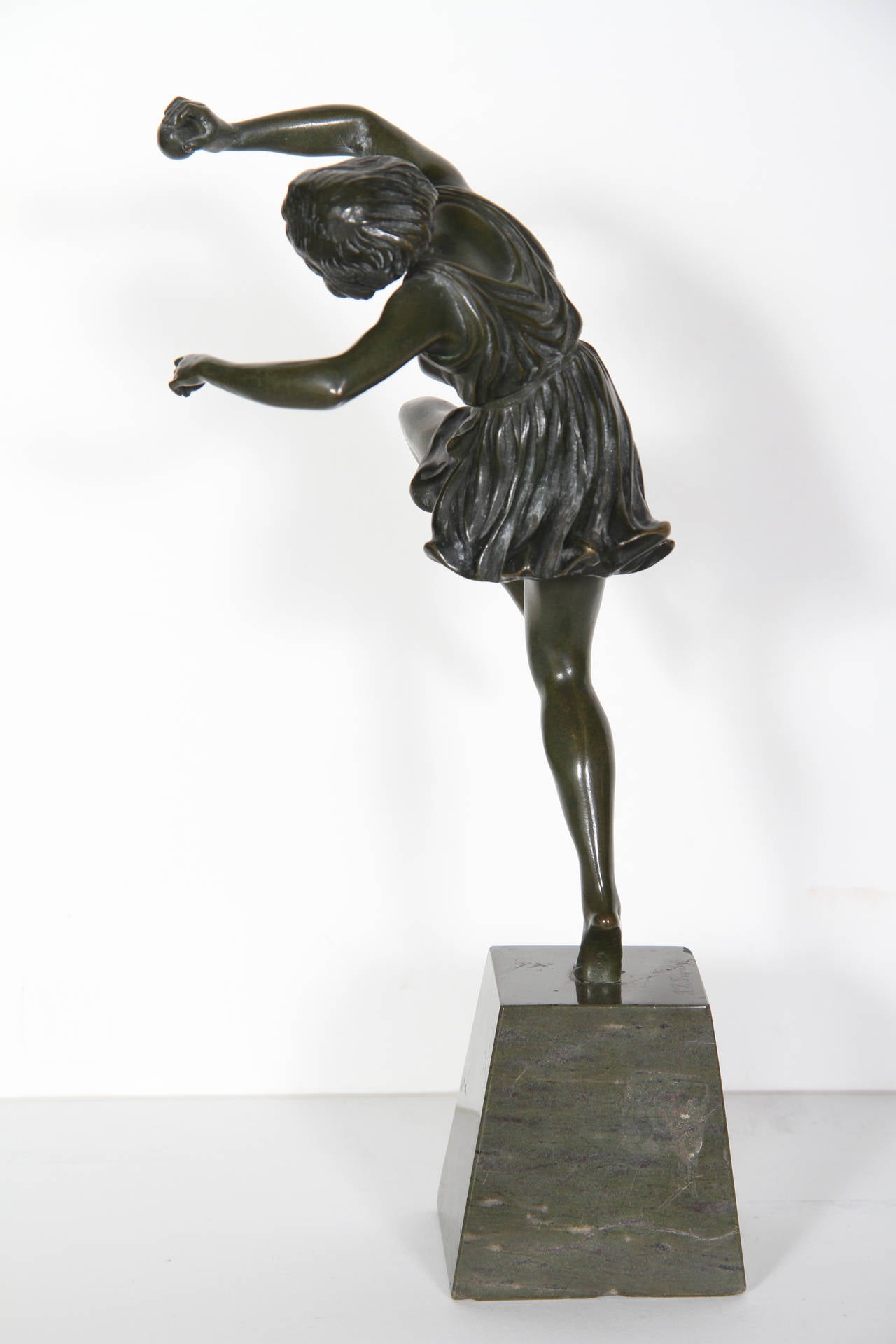 Pierre Le Faguays Dancing Girl with Ball, Art Deco Sculpture 1920's