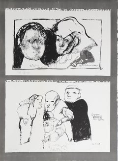 José Luis Cuevas, "El Siniestro", Aguafuerte, 1968