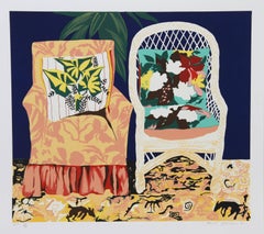 Hunt Slonem, "Chair Duet, " Serigraph, 1981