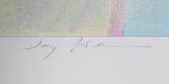 Striped Abstract in Pastel Colors, Lithograph by Jay Rosenblum