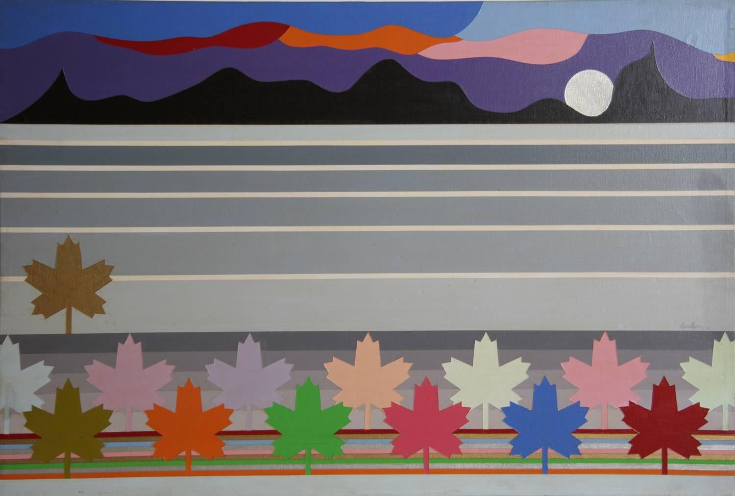 Max Epstein, "Canadian Landscape, " Oil on Canvas, 1976