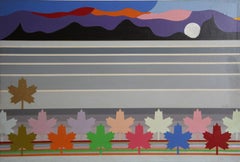 Max Epstein, "Paisaje canadiense", óleo sobre lienzo, 1976