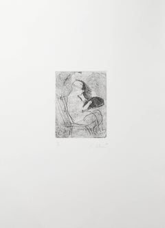 Sandro Chia, "Untitled (Uomo, ) Etching with Aquatint, 1980