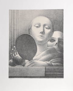 George Tooker, "Vanity Mirror, " Lithograph on Arches, 1978