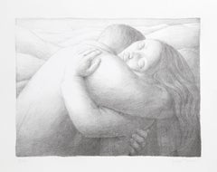 George Tooker, "Embrace, " Lithograph, 1982