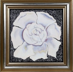 Gardenia, Photorealist Flower Painting by Lowell Blair Nesbitt