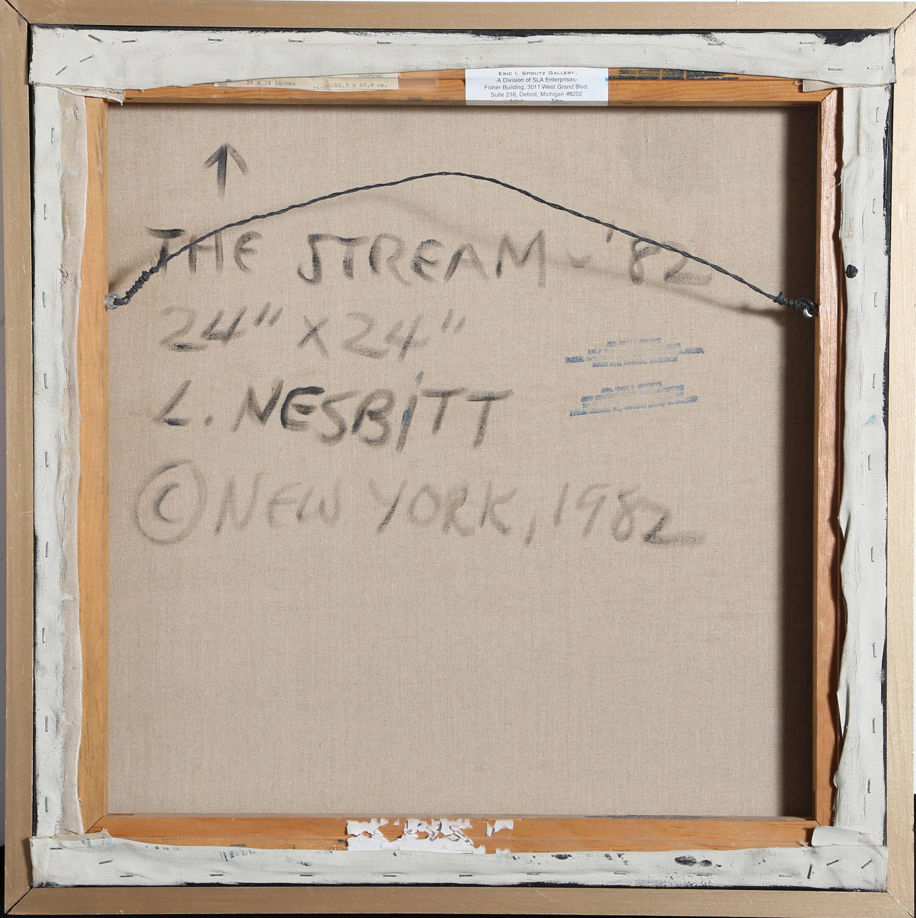 Il ruscello, dipinto olio su tela di Lowell Nesbitt, 1982 in vendita 1
