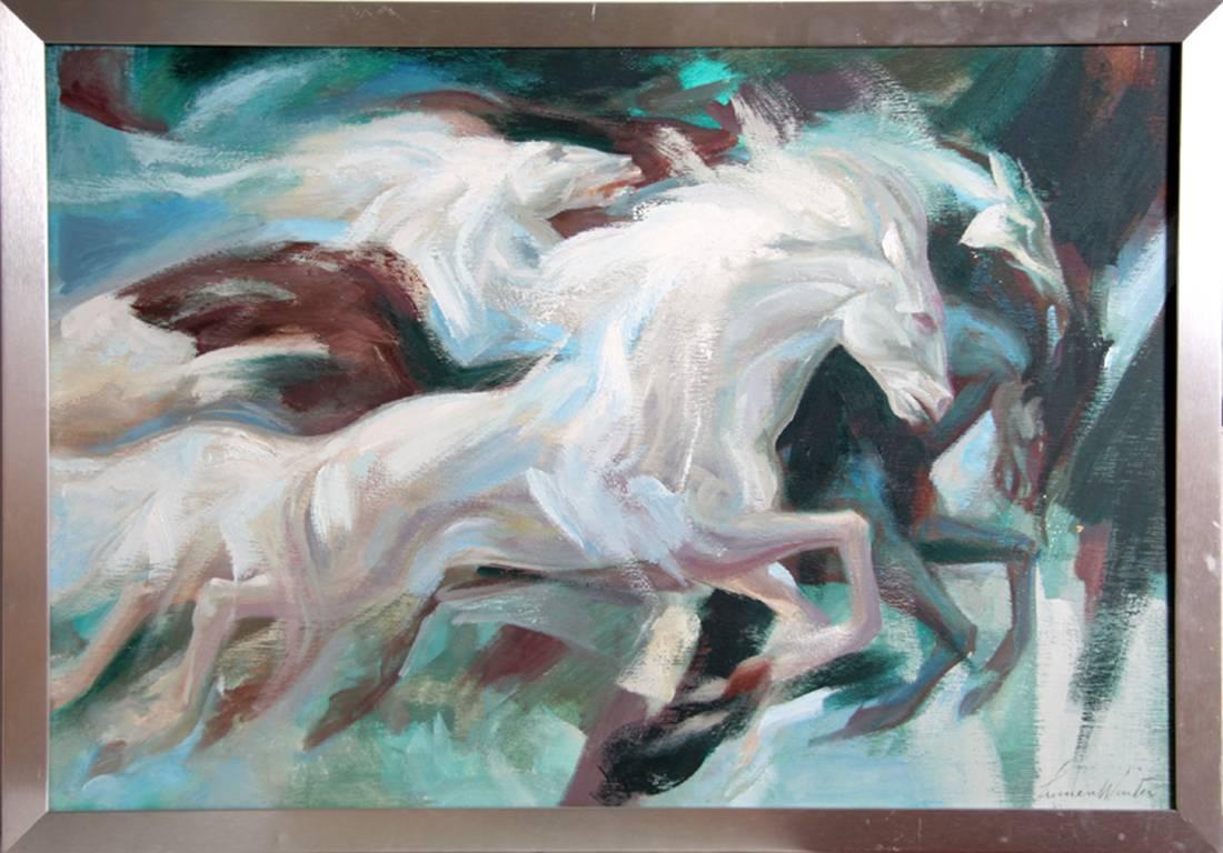 lumen winter horse painting