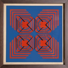 Anne Youkeles, "New Perspective, " 3D Serigraph Collage, 1971