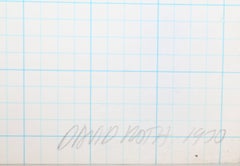 Untitled I, Abstract Geometric Acrylic Painting on Graph Paper by David Roth