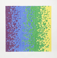 Untitled 3, Op Art Abstract Geometric Screenprint by David Roth