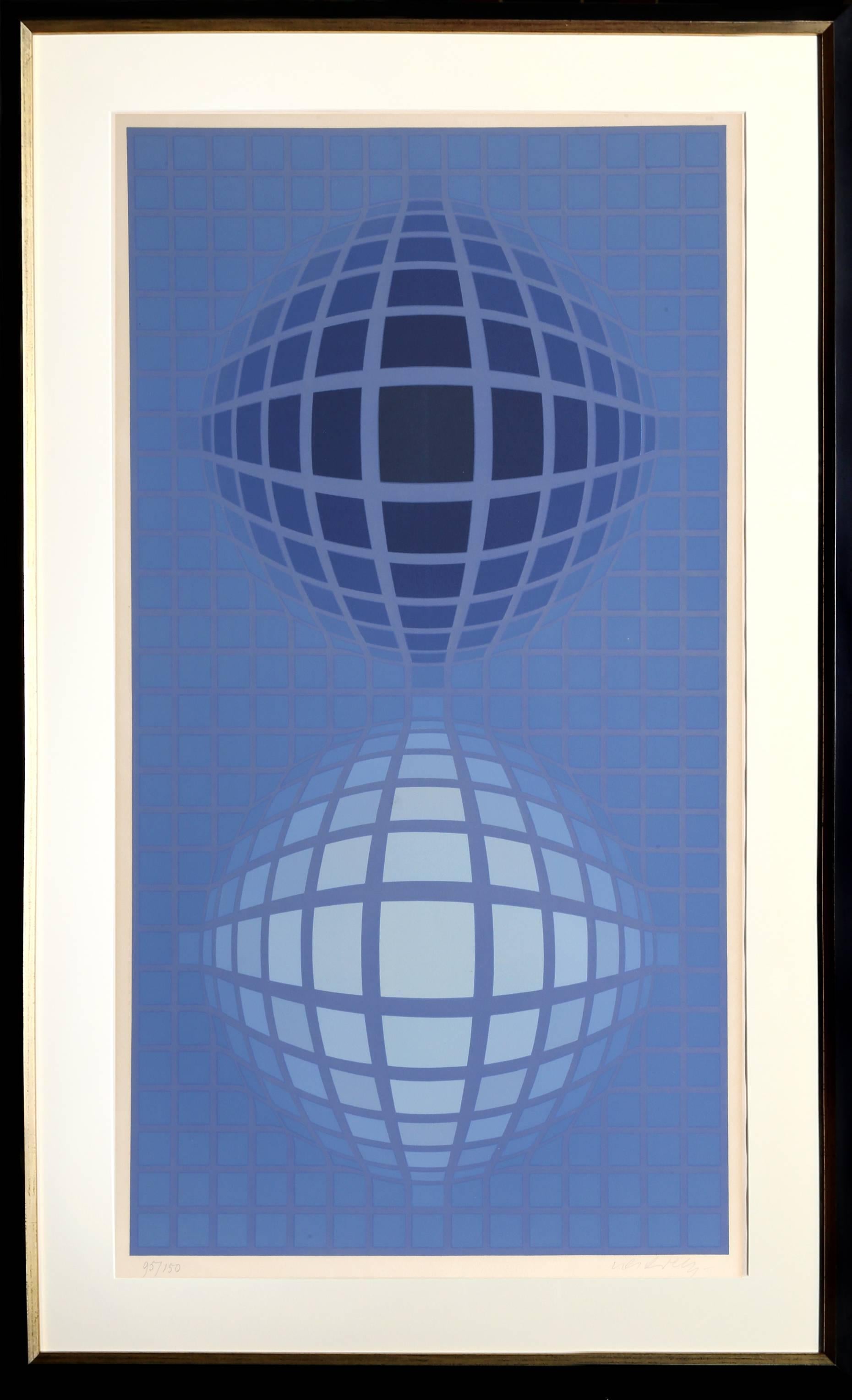 Victor Vasarely Abstract Print - Oltar