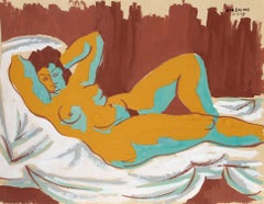 "Nude Study 9, " Gouache on Paper, 1949