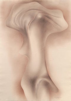 Vintage "Homenaje de Camillia Claudel 1, " Conte Crayon and Pencil on Alcantara, 1992