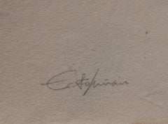 "Homenaje de Camilla Claudel 3, " Conte Crayon and Pencil on Alcantara, 1992