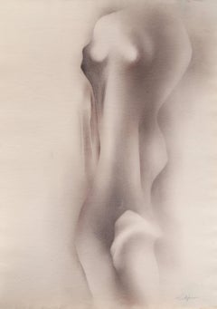 "Homenaje de Camilla Claudel 3, " Conte Crayon and Pencil on Alcantara, 1992