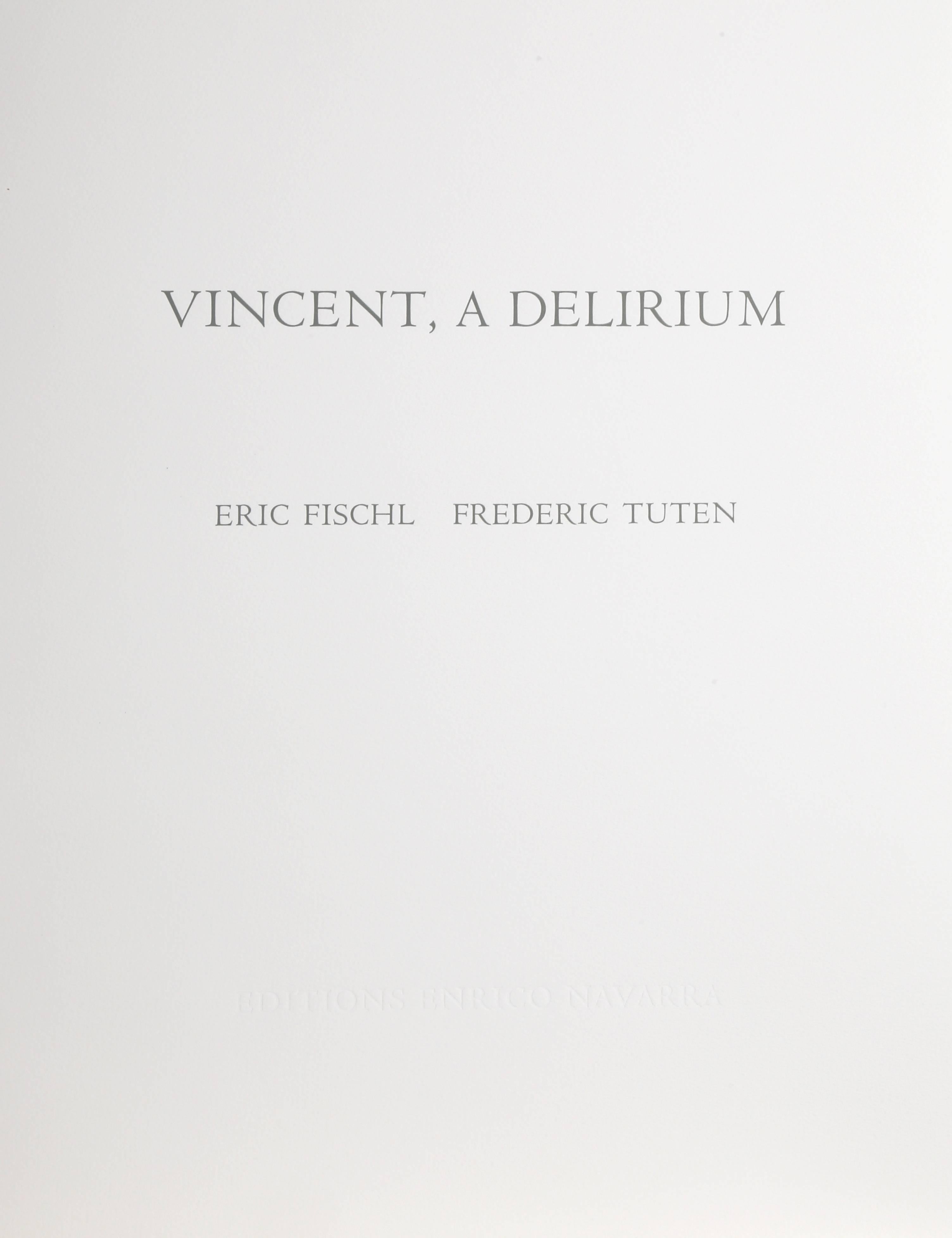 « Vincent : A Delirium, collection de 6 tirages avec prose de Frederic Tuten - Beige Figurative Print par Eric Fischl