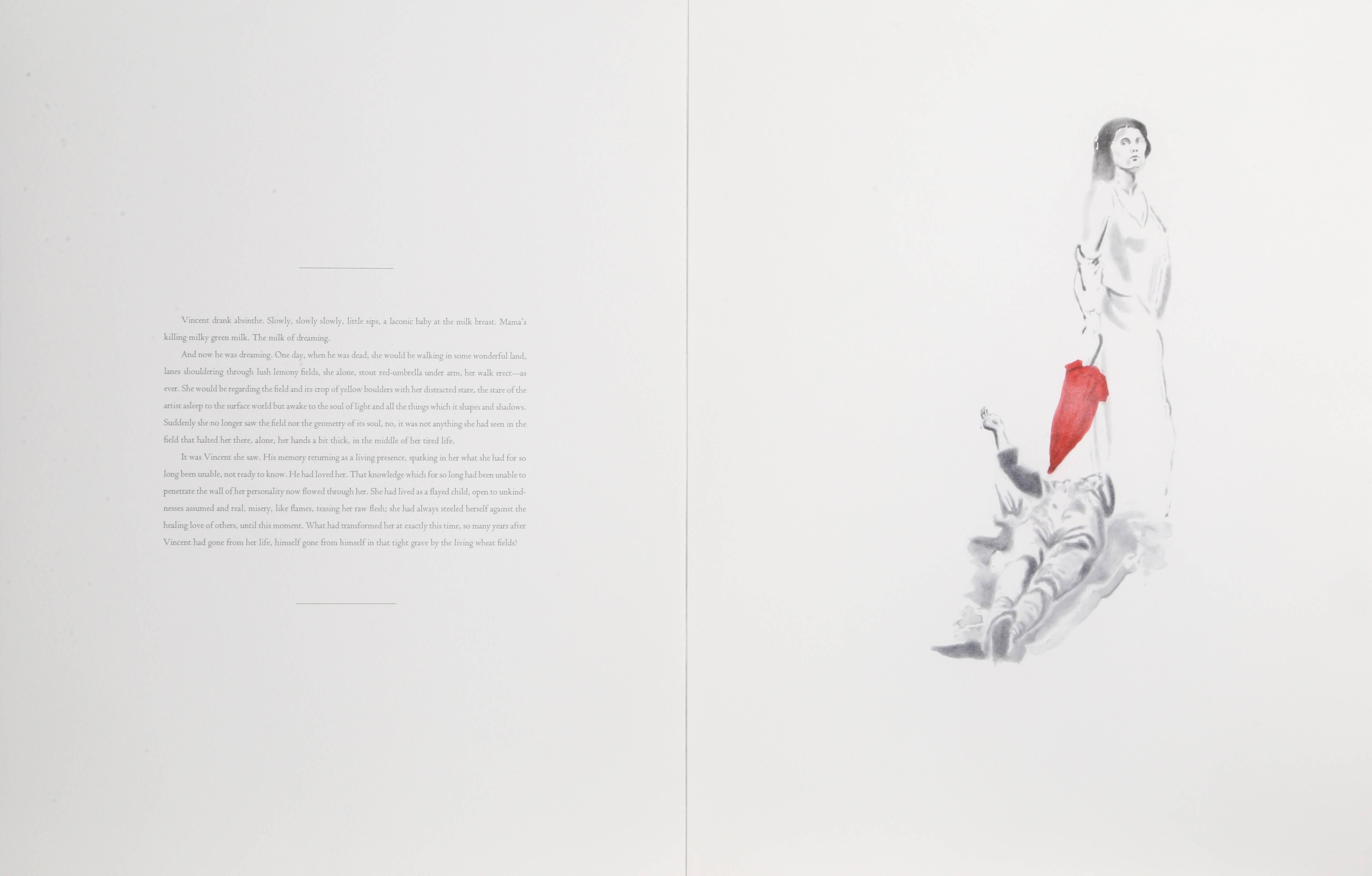 Artistics : Eric Fischl, Américain (né en 1948)
Titre : Vincent : Un délire
Année : 1993
Support : Collectional de 6 aquatintes avec prose de Frederic Tuten, lithographie insérée dans la couverture, signée et numérotée au crayon par Fischl et