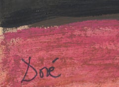 Woman in Red, Acrylic and Pastel on Paper by Jose Canes, circa 1980