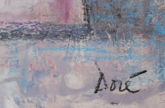 Woman in Pink with Flowers, Acrylic and Pastel on Paper by Jose Canes