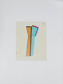 "VII, " Geometric Abstract Monotype by Tad Wiley