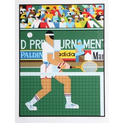 "Tennis Player," Serigraph, 1982 3