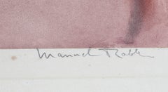 „La Maison aux Volets Verts“, impressionistische Radierung mit Aquatinta von Manuel Robbe