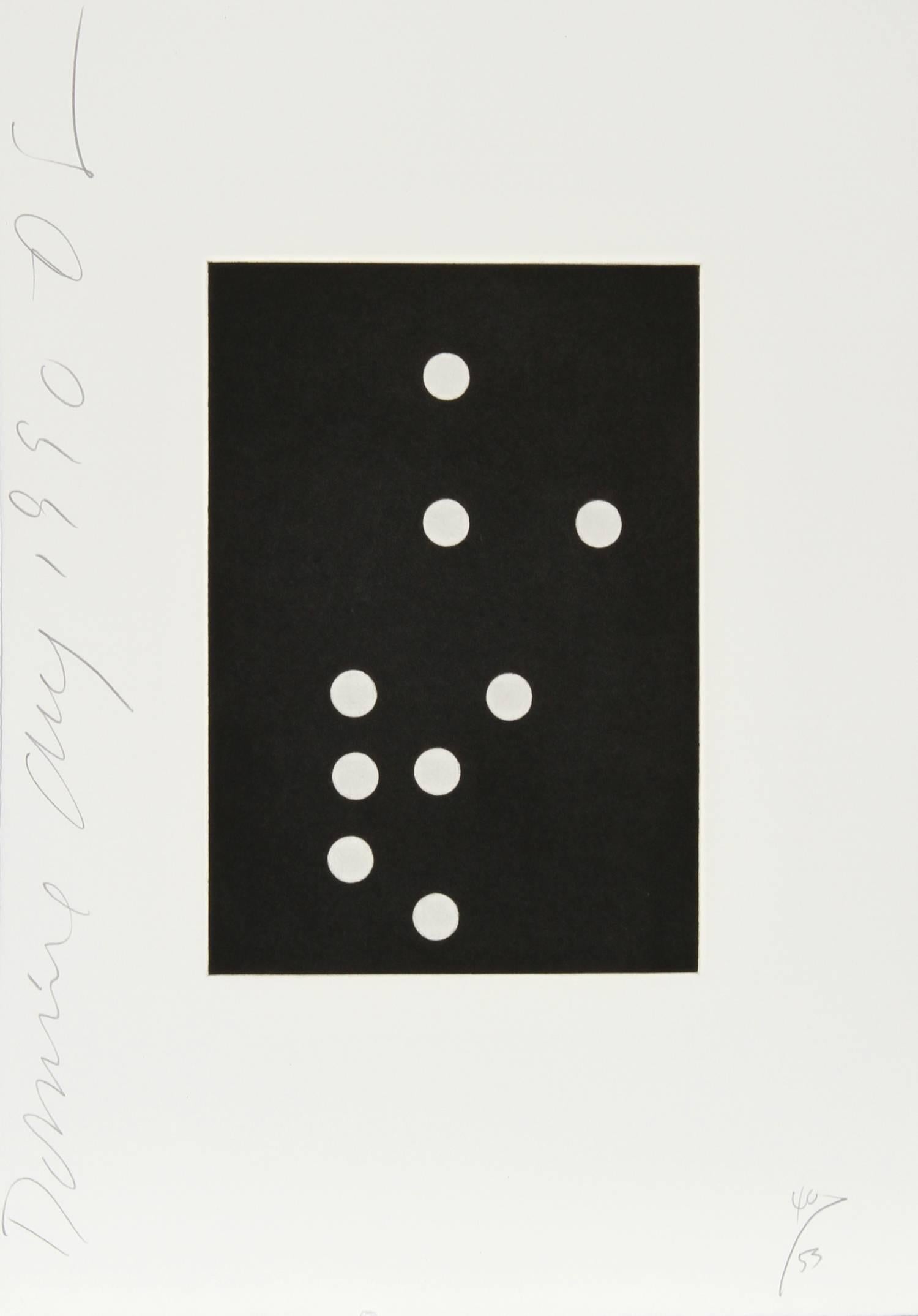 Donald Sultan Abstract Print - 25 from the Dominoes Portfolio, Aquatint Etching, 1990
