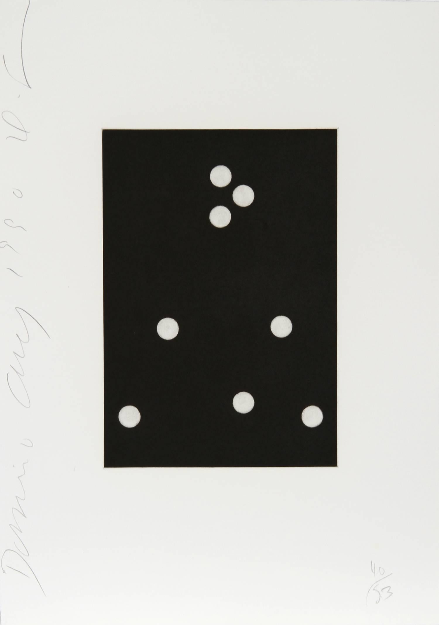 Donald Sultan Abstract Print - 19 from the Dominoes Portfolio, Aquatint Etching, 1990