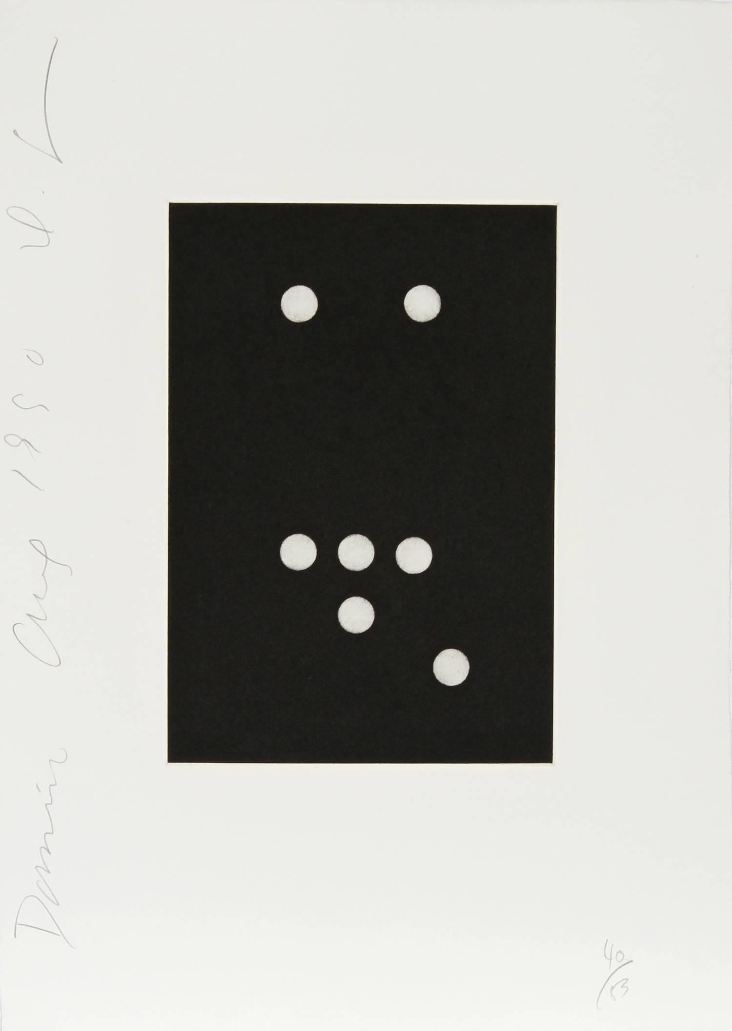 Donald Sultan Abstract Print - 18 from the Dominoes Portfolio, Aquatint Etching, 1990