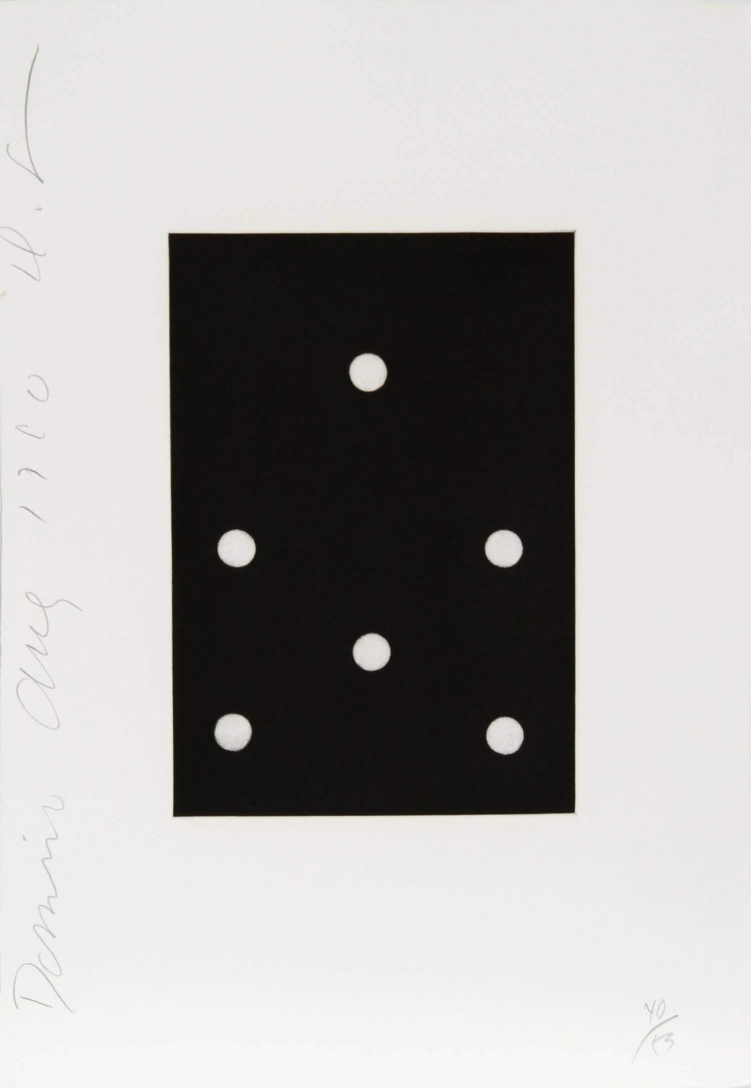 Donald Sultan Abstract Print - 17 from the Dominoes Portfolio, Aquatint Etching, 1990