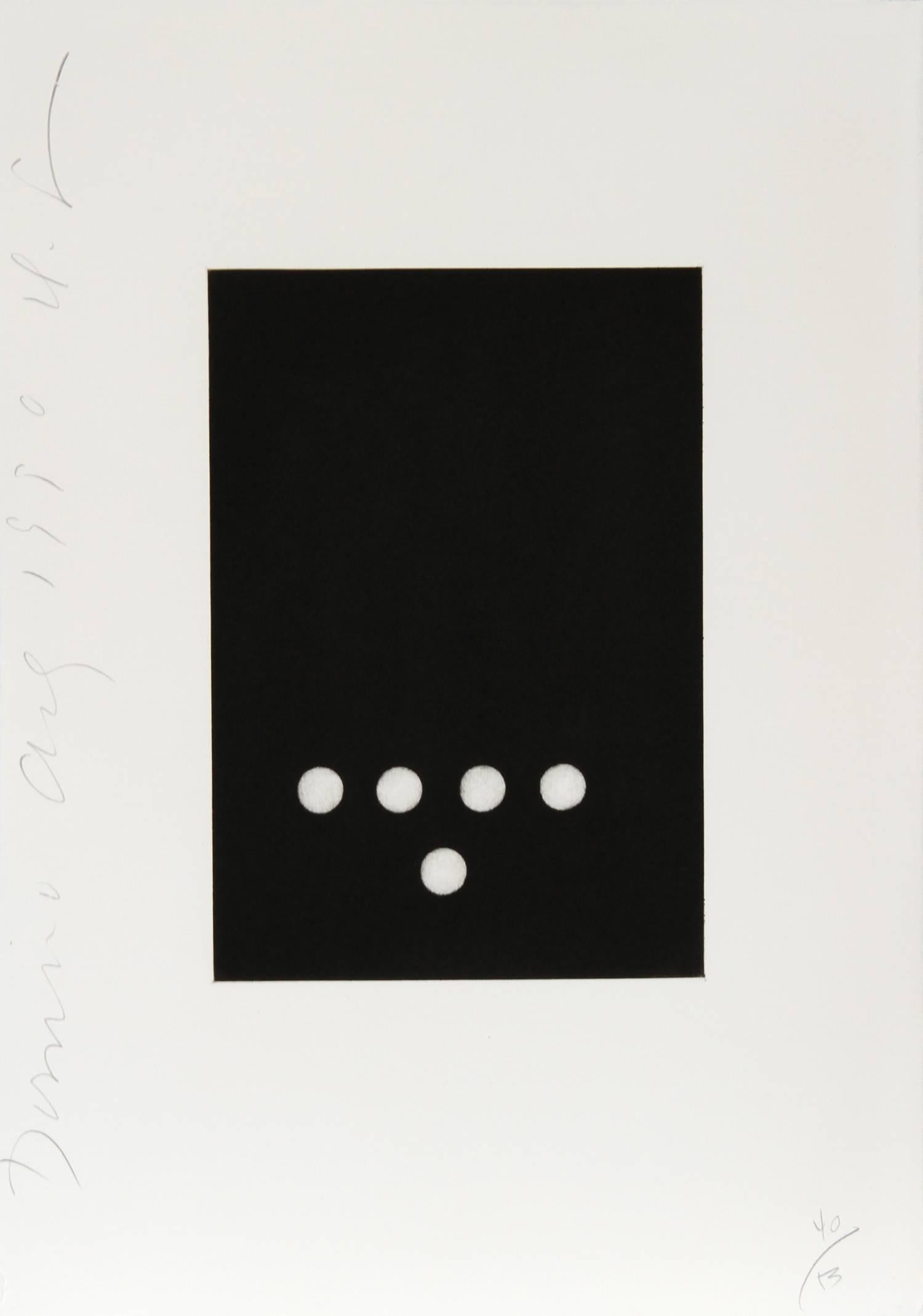 Donald Sultan Abstract Print - 16 from the Dominoes Portfolio, Aquatint Etching, 1990