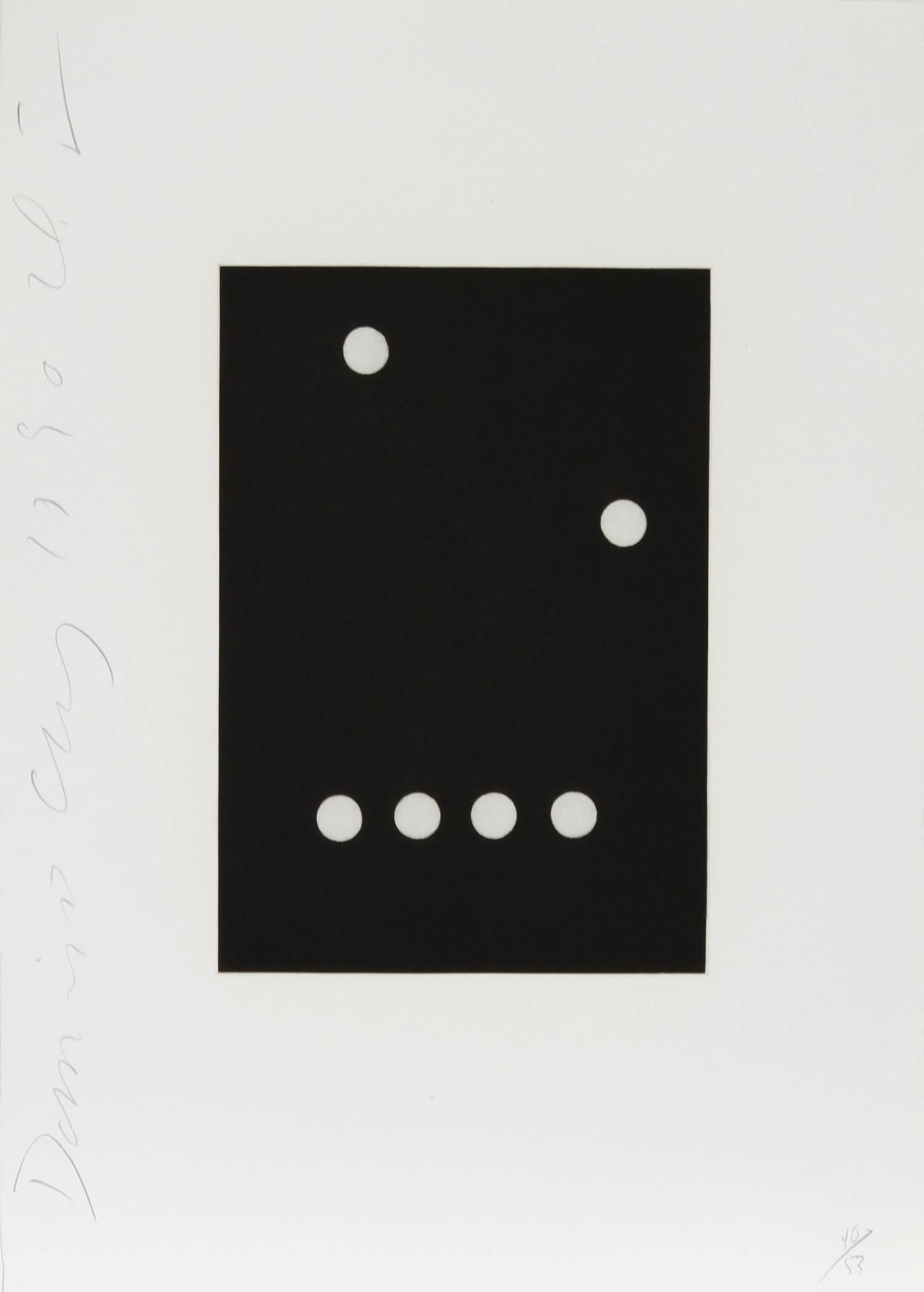Donald Sultan Abstract Print - 13 from the Dominoes Portfolio, Aquatint Etching, 1990