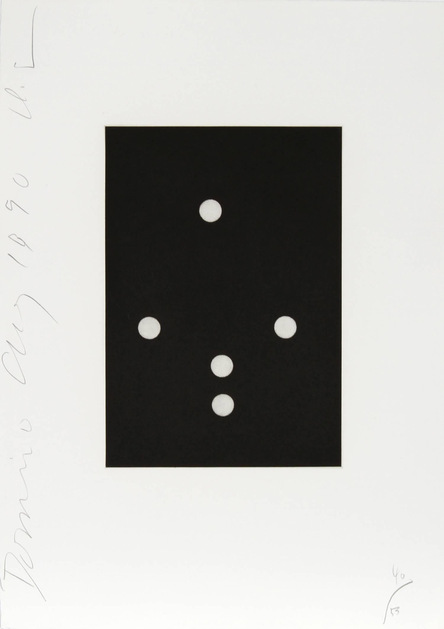 Donald Sultan Abstract Print - 12 from the Dominoes Portfolio, Aquatint Etching, 1990